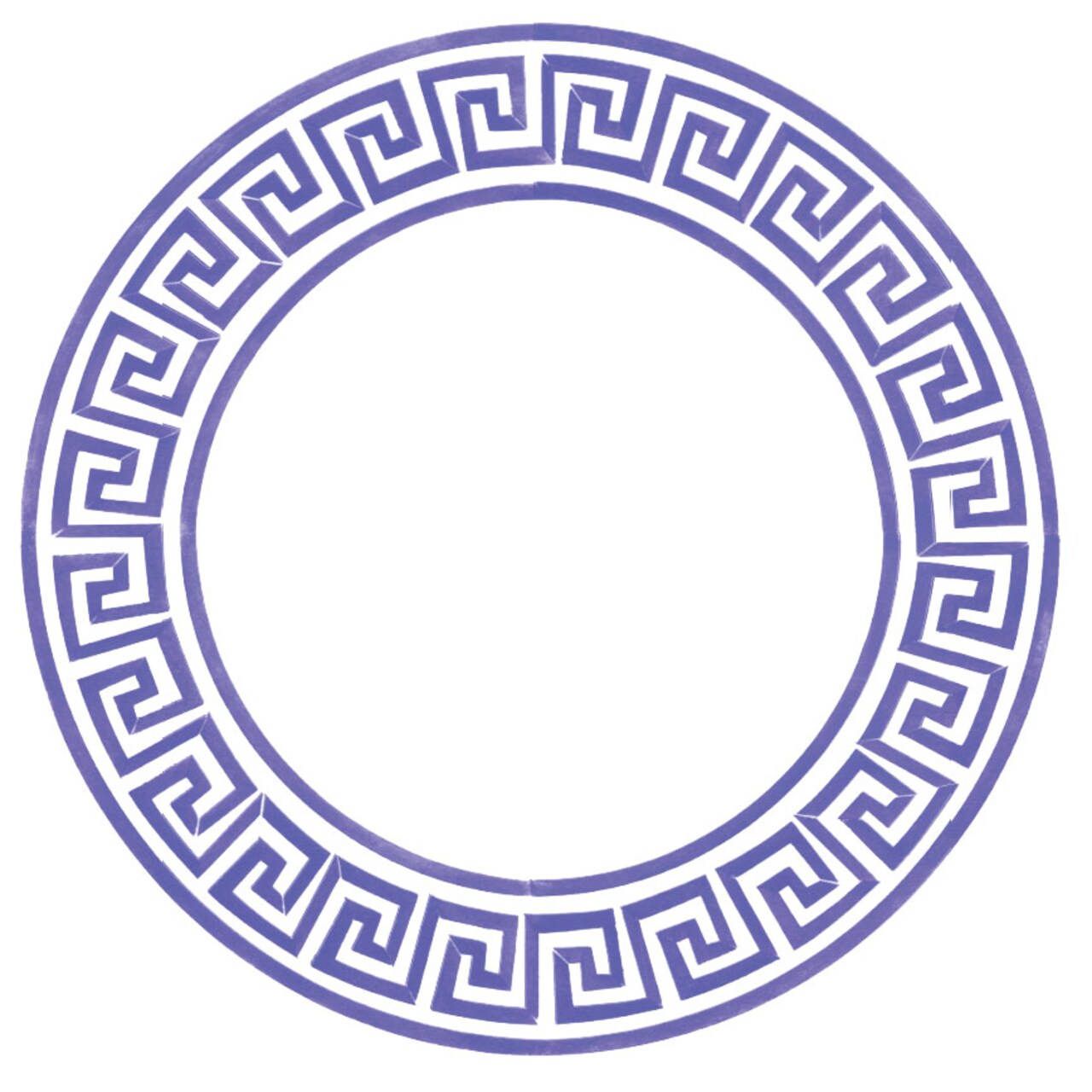 Small Greek Key Circle Wall Stencil | 3280B by Designer Stencils | Pattern Stencils | Reusable Stencils for Painting | Safe & Reusable Template for Wall Decor | Try This Stencil Instead of a Wallpaper | Easy to Use & Clean Art Stencil Pattern
